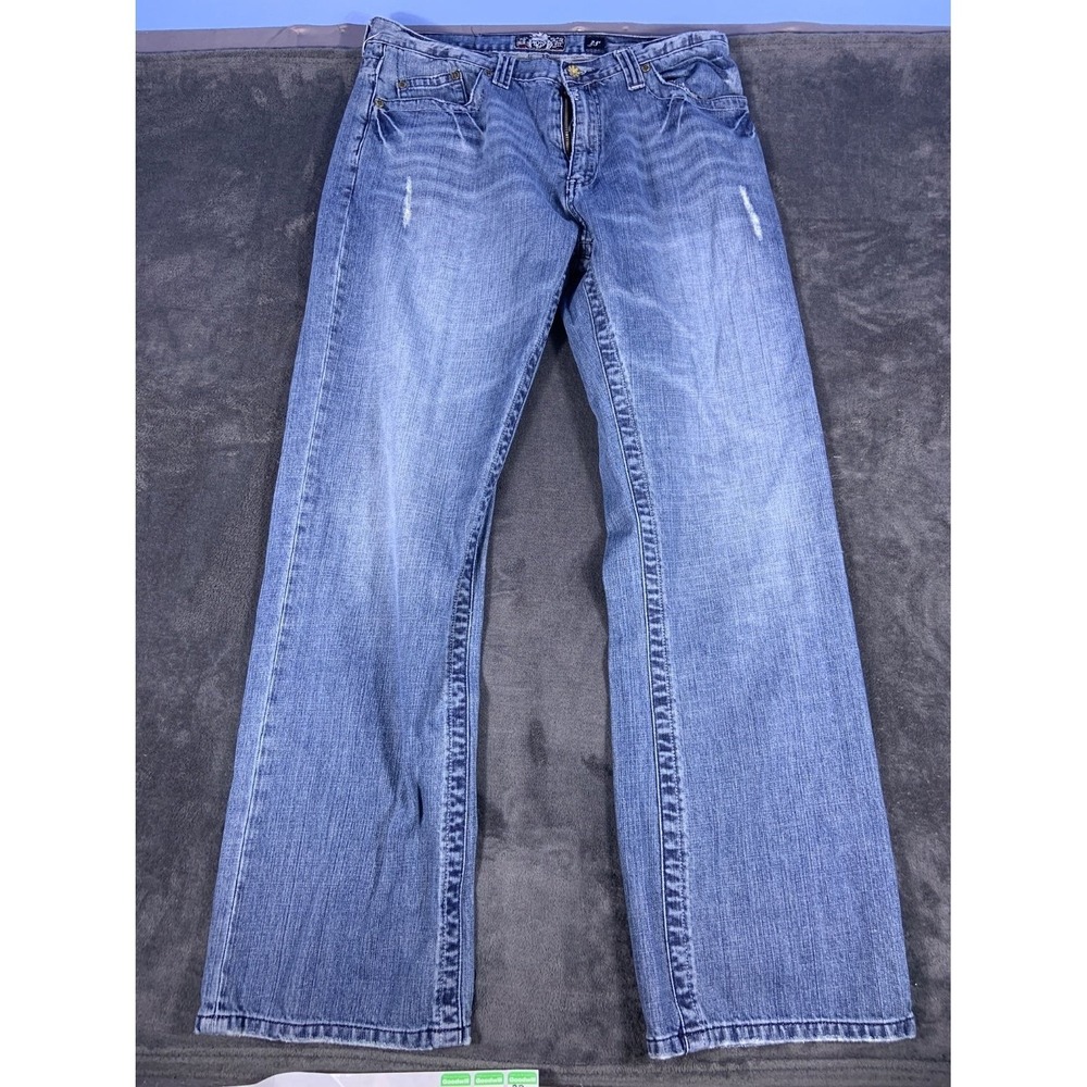 Akademiks Lot 009 Slim Fit Men's Blue Jeans Size 38 Distressed Denim‎ US 5
